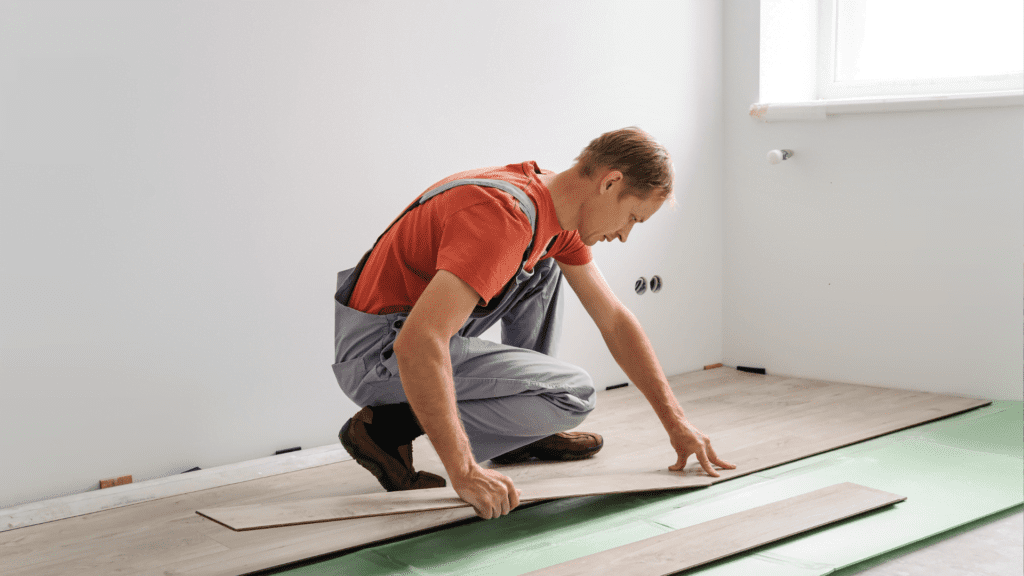 Commercial vinyl flooring installation in Scranton office space