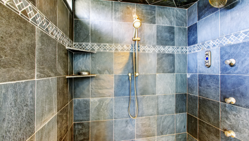 Custom tiled walk-in shower, Pennsylvania contractor's showcase of craftsmanship